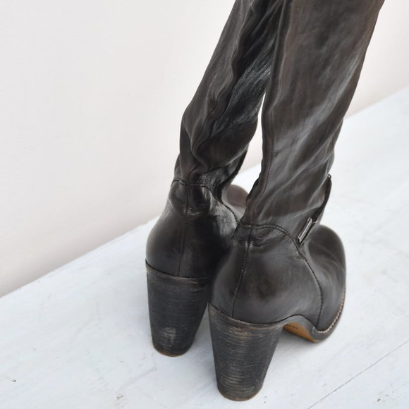 Diesel Dark Brown Heeled Boots - Picture 5 of 8